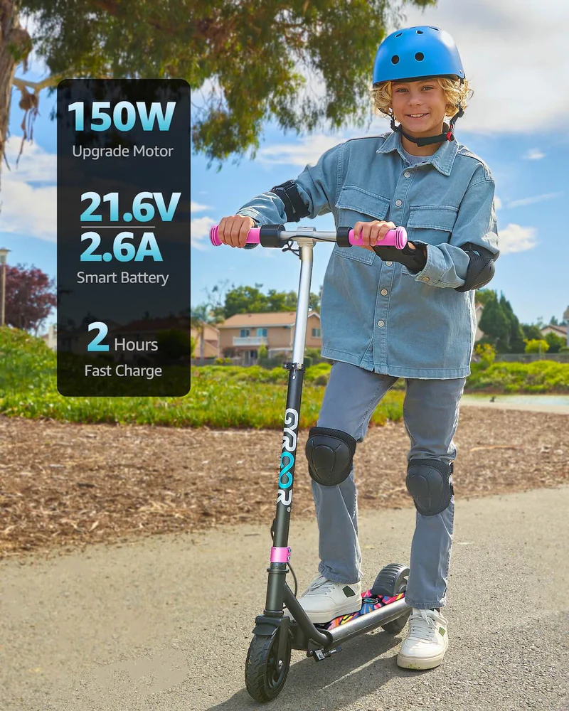 Gyroor ESA Kids Electric Scooter with Bluetooth Music & LED Lights (PREORDER ONLY)