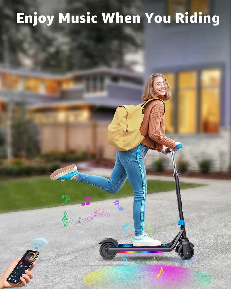 Gyroor ESA Kids Electric Scooter with Bluetooth Music & LED Lights (PREORDER ONLY)
