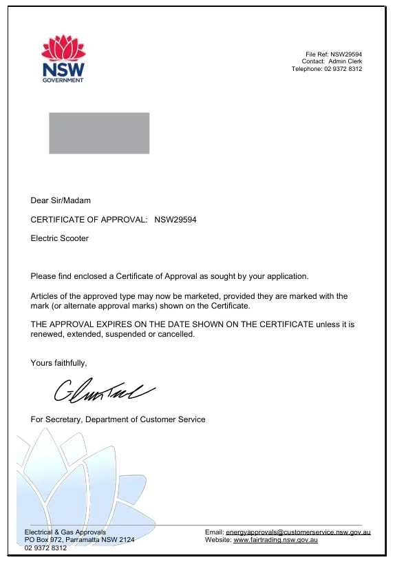 Certificate